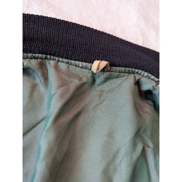 Hatchers VTG 60s Men's Black Wool Leather Sleeve State Champs Bomber Jacket LG - Picture 11 of 15